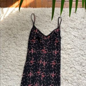 Heart Moon Star floral cami dress ruched lace S